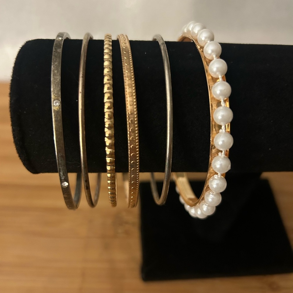 Thin Bangle Set of 6